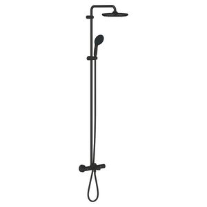Vitalio Start 250 douchesysteem met badthermostaat matte black (mat zwart)