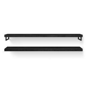 Wooden Base Shelf Duo 200cm eik black handdoekh. mat zw