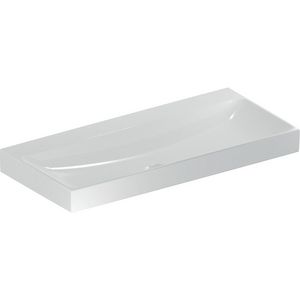 Wastafel 105x48cm zonder kraangat gecentreerd zonder overloop wit Keratect ONE