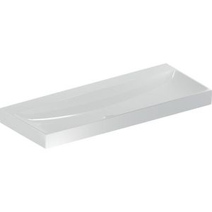 Wastafel 120x48cm zonder kraangat gecentreerd zonder overloop wit Keratect ONE