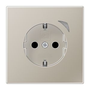 Wandcontactdoos LS990 edelstaal Saf.+ HOME