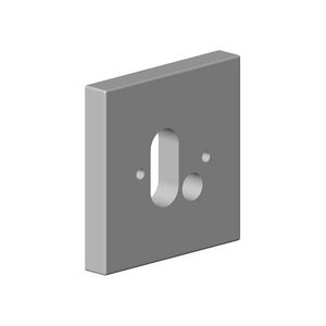 Rozet v. wastafel staand 60x60x9mm chr gebors.