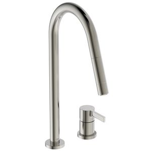 Keukenmengkraan 2g hoge ronde uitloop 2f silver storm (rvs-look) Gusto