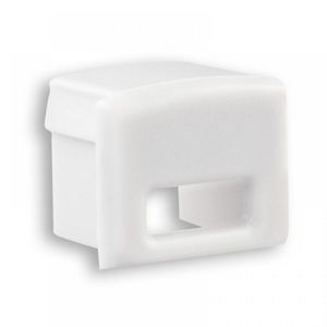 Eindkap E5W voor profiel PL2 met kabelgoot wit