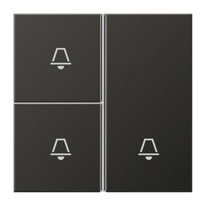 Tastafdekking compleet 3-voudig DCM belsymbool LS antr VVE=10