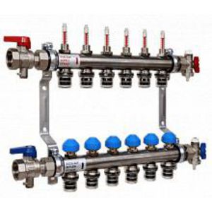 Verdeler vloerverwarming RVS HKV0-4 1" VA PnG Pro 10 kringen