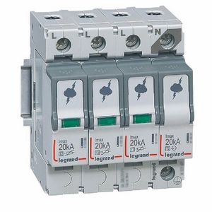 Overspanningsbeveiliger T2-3P+ N-20kA 1.2kV-320V-4m