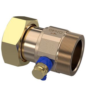 Keerklep + aftapper DN40 1.3/4"wartel x 1.3/4"bt. L=75mm
