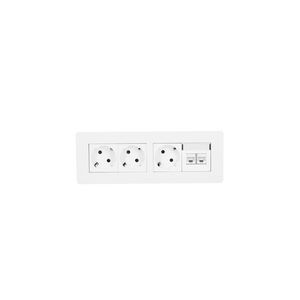 EVIA 3x 230V RA 2x CAT6 1m GST o.g. wit RAL9016