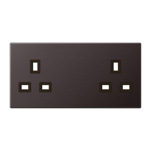 Wandcontactdoos afdekking BS 2x13 PL LS-Dark