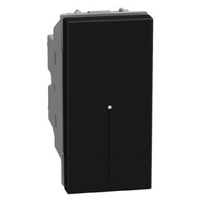 Light Now axiale drukknop NO 10A - 1 module - zwart