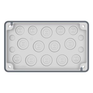 Flensplaat F3A IP66 kunststof 4xM16 6xM25/16 8xM32/20