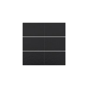 Afwerkingsset 6-voudige pot.vrij knop 24V piano blac