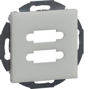 Draagplaat 2V multimedia D-Sub connector 20,5x11,4 vwit