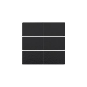 Afwerkingsset 6-voudige pot.vrij knop 24V piano blac
