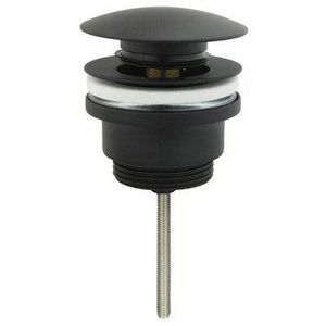 Afvoerplug 1.1/4" stop&go mat zwart Pro Line
