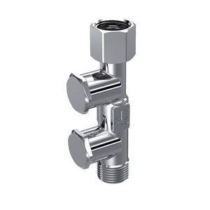 Keerklep EA chroom met aftap 3/8" wartelxbt. k