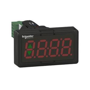 Digitale paneelmeter kunstst zwart rond 22mm 4digits rodeLED