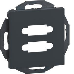 Draagplaat 2V multimedia D-Sub connector 20,5x11,4 zwart
