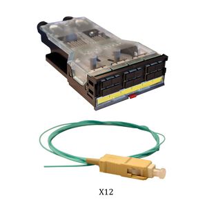 Cassette 6 SC duplex + 12 pigtails OM3 LCS3
