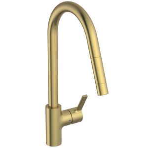 Keukenmengkraan hoge ronde uitloop brushed gold Gusto BD414A2