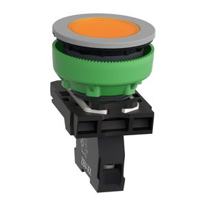 flush mounted pilot light complete 110...120V orange cp grey