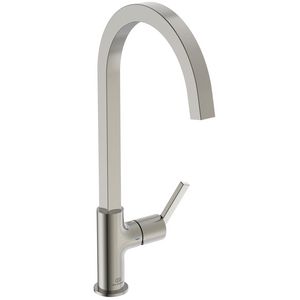 Keukenmengkraan m. hoge hoekige uitloop silver storm (rvs-look) Gusto
