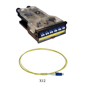 Cassette 6 LC duplex + 12 pigtails OS2 LCS3