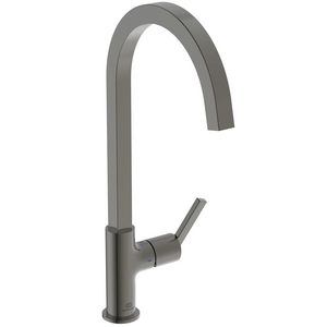Keukenmengkraan m. hoge hoekige uitloop magnetic grey Gusto