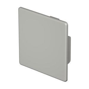 Eindstuk 60x60mm polyvinylchlorid steengrijs VVE=10