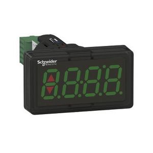 Digitale paneelmeter kunststof zwart rond 22mm 4digits groen