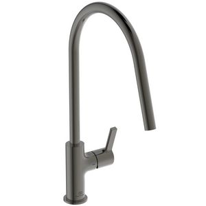 Keukenmengkraan m. hoge ronde uitloop magnetic grey Gusto