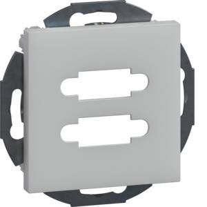 Draagplaat 2V multimedia D-Sub connector 20,5x11,4 lgr.