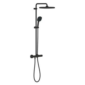 Vitalio Comfort 250 douchesysteem met therm.kr. matte black (mat zwart)