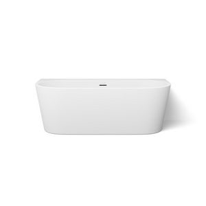Semi-vrijstaand ligbad COOL WALL back-to-wall 170x80cm mat wit acryl incl. afvoercombinatie