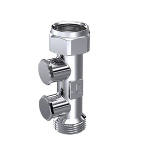 Keerklep EA chroom met aftap 3/4"wartelxbt. k