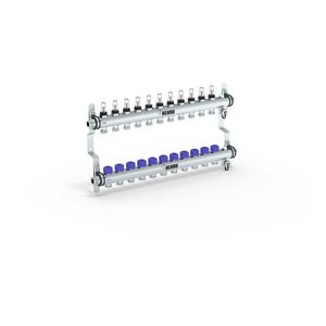 Verdeler HKV-D 11-groeps Easyflow RVS MFI min/max incl. debietmeters