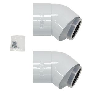 Set a 2st. Concentrische bocht 45gr 80/125 HR