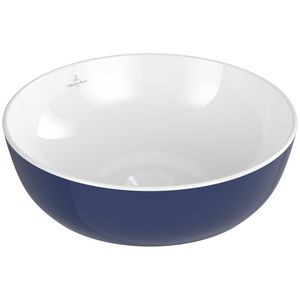 Opzetwaskom rond ARTIS Ø430mm kleur buitenzijde Deep Ocean (blauw) binnenzijde wit zonder overloop