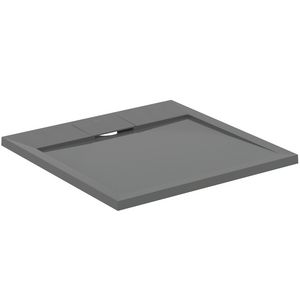 Douchebak I.LIFE ultra flat solid composiet 70x70cm vierkant betongrijs