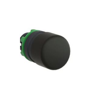 Vuistslagkop 30mm drukknop Terugvering 22mm Zwart