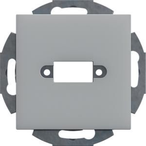 Draagplaat 1V multimedia D-Sub connector 20,5x11,4 alu