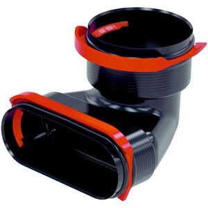 Overgangsbocht ComfoFit  90° Flat 51 naar ComfoTube 90 RLC