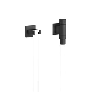 Kneipp-wandaansluitbocht+wandhouder+rozet-Mat Zwart