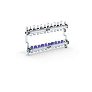 Verdeler HKV-D 10-groeps Easyflow RVS MFI min/max incl. debietmeters