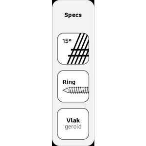 Coilnagel blank geringd vlak gerold lengte 65mm VVE=6000