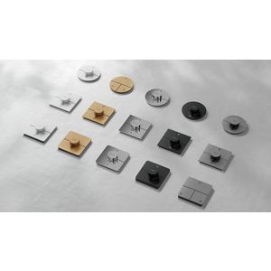 Comfort S thermostaat afbouwdeel tbv inbouw voor 1 functie en extra uitgang Brushed Black Chrome