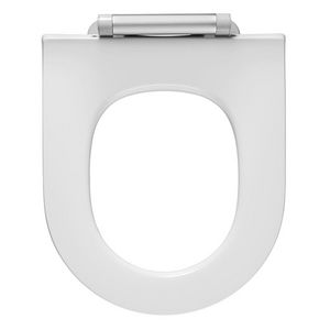 Closetzitting enkel PROJECTA D SOLID Pro wit polygiene softclose topfix combischarnier boutlengte 15mm DG4925