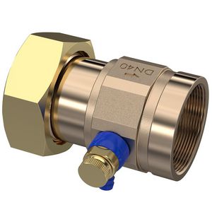 Keerklep met aftapper DN40 1.3/4"wartel x1.1/2"bn. L=75mm