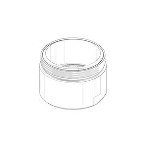 Beluchter mouw 18,5x13mm chr